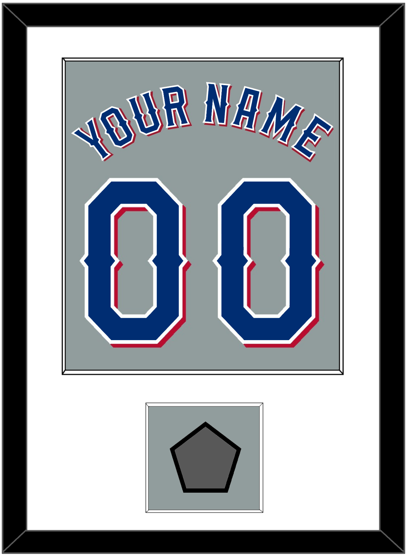 Texas Name & Number With World Series Champions Patch - Road Gray (2020-2023) - Essential Tier 1