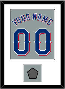 Texas Name & Number With World Series Jersey Patch - Road Gray (2020-2023) - Single Mat 1