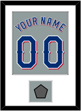 Texas Name & Number With World Series Jersey Patch - Road Gray (2020-2023) - Single Mat 1