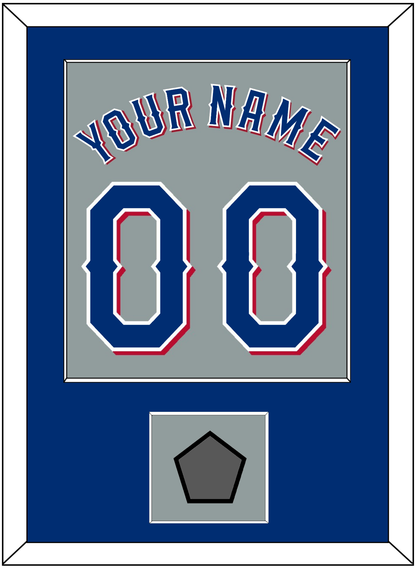 Texas Name & Number With World Series Jersey Patch - Road Gray (2020-2023) - Essential Tier 2