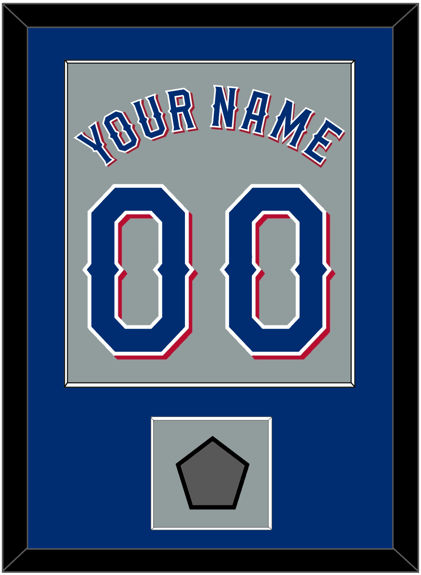 Texas Name & Number With World Series Jersey Patch - Road Gray (2020-2023) - Essential Tier 2