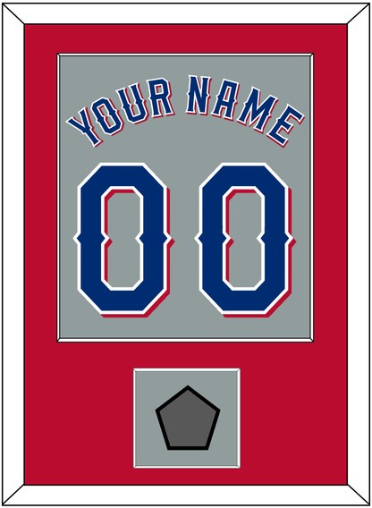 Texas Name & Number With World Series Jersey Patch - Road Gray (2020-2023) - Essential Tier 3