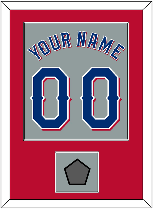 Texas Name & Number With World Series Jersey Patch - Road Gray (2020-2023) - Essential Tier 3