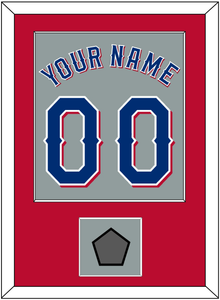 Texas Name & Number With World Series Jersey Patch - Road Gray (2020-2023) - Single Mat 3