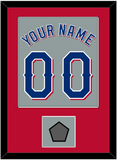 Texas Name & Number With World Series Jersey Patch - Road Gray (2020-2023) - Single Mat 3