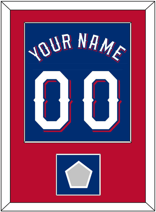 Texas Name & Number With World Series Champions Patch - Alternate Blue (2020-2023) - Essential Tier 2
