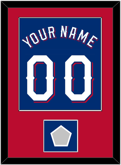 Texas Name & Number With World Series Champions Patch - Alternate Blue (2020-2023) - Essential Tier 2