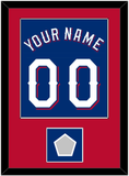 Texas Name & Number With World Series Jersey Patch - Alternate Blue (2020-2023) - Single Mat 2