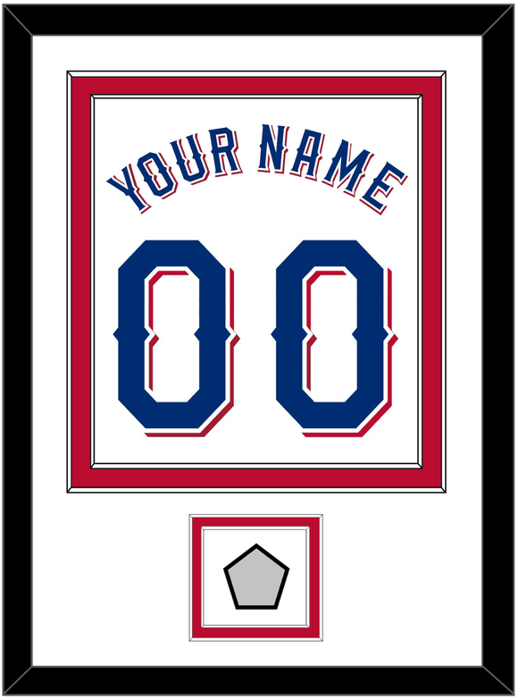 Texas Name & Number With World Series Champions Patch - Home White (2020-2023) - Double Mat 2