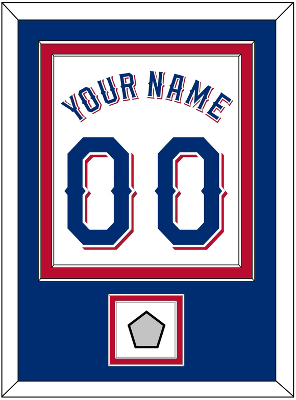 Texas Name & Number With World Series Champions Patch - Home White (2020-2023) - Double Mat 3