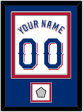 Texas Name & Number With World Series Champions Patch - Home White (2020-2023) - Double Mat 3