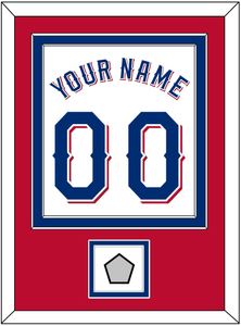 Texas Name & Number With World Series Champions Patch - Home White (2020-2023) - Double Mat 4