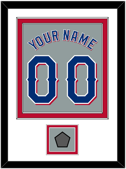 Texas Name & Number With World Series Champions Patch - Road Gray (2020-2023) - Signature Tier 2