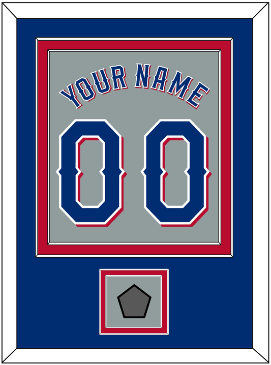 Texas Name & Number With World Series Champions Patch - Road Gray (2020-2023) - Signature Tier 3