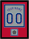 Texas Name & Number With World Series Champions Patch - Road Gray (2020-2023) - Double Mat 4