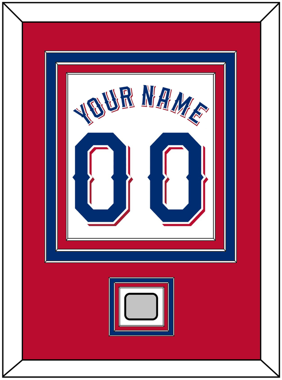 Texas Name & Number With World Series Champions Patch - Home White (2020-2023) - Triple Mat 3