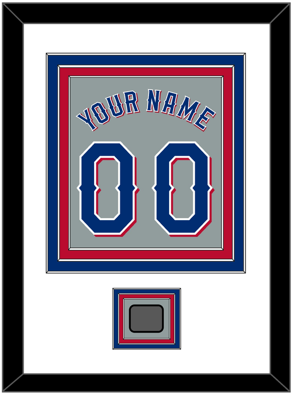 Texas Name & Number With World Series Jersey Patch - Road Gray (2020-2023) - Triple Mat 1