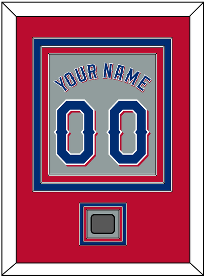Texas Name & Number With World Series Jersey Patch - Road Gray (2020-2023) - Premier Tier 3