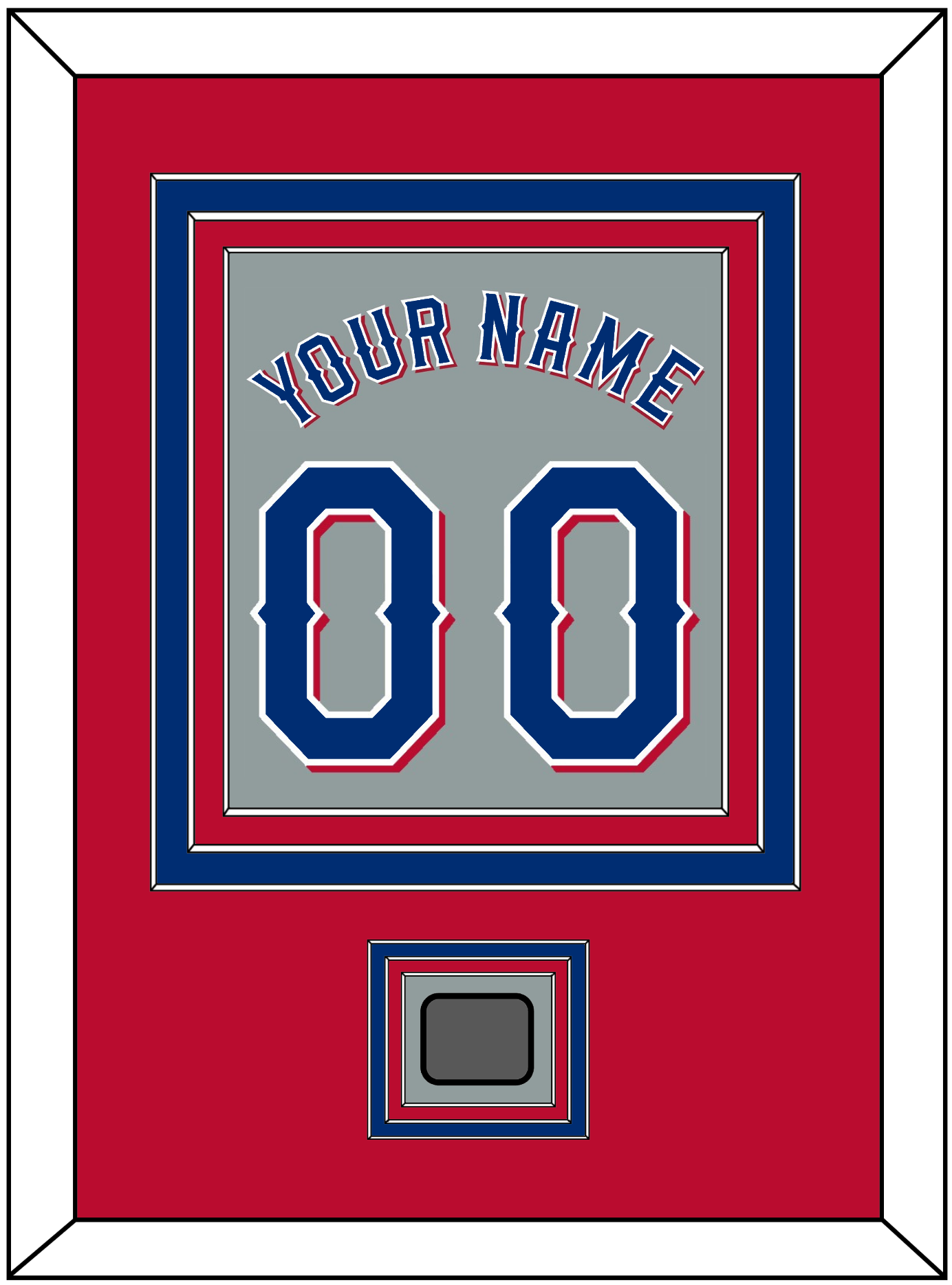 Texas Name & Number With World Series Champions Patch - Road Gray (2020-2023) - Premier Tier 3