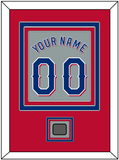 Texas Name & Number With World Series Champions Patch - Road Gray (2020-2023) - Triple Mat 3