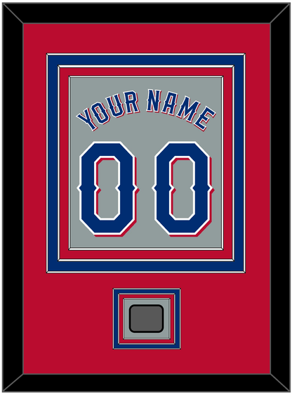 Texas Name & Number With World Series Jersey Patch - Road Gray (2020-2023) - Premier Tier 3
