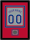 Texas Name & Number With World Series Champions Patch - Road Gray (2020-2023) - Triple Mat 3