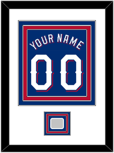 Texas Name & Number With World Series Jersey Patch - Alternate Blue (2020-2023) - Triple Mat 1