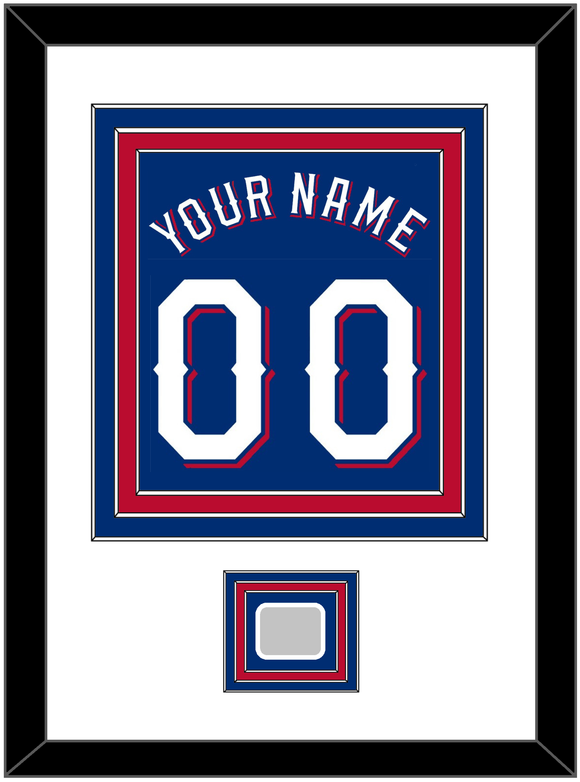 Texas Name & Number With World Series Jersey Patch - Alternate Blue (2020-2023) - Triple Mat 1