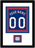 Texas Name & Number With World Series Champions Patch - Alternate Blue (2020-2023) - Triple Mat 1