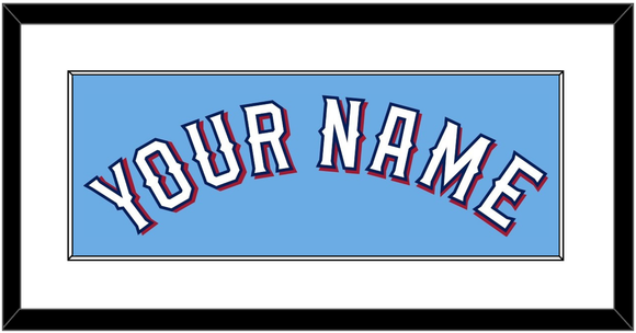 Texas Name - Alternate Powder Blue (2020-2023) - Single Mat 1