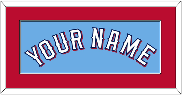 Texas Name - Alternate Powder Blue - Single Mat 3