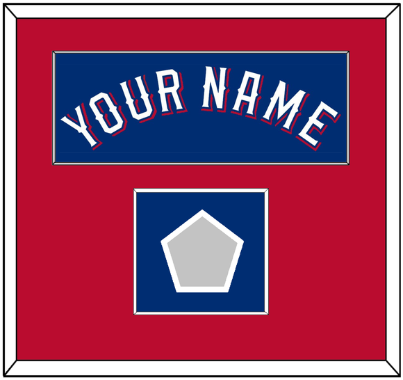 Texas Name & World Series Champions Patch - Alternate Blue (2020-2023) - Single Mat 2