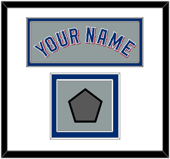 Texas Name & World Series Champions Patch - Road Gray (2020-2023) - Double Mat 1