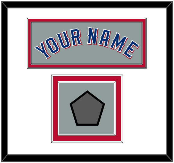 Texas Name & World Series Jersey Patch - Road Gray (2020-2023) - Double Mat 2