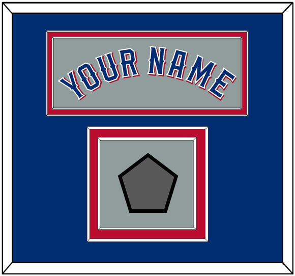 Texas Name & World Series Jersey Patch - Road Gray (2020-2023) - Double Mat 3