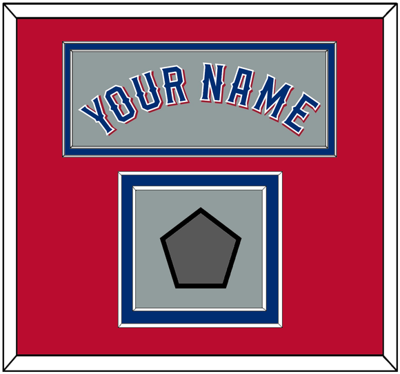 Texas Name & World Series Champions Patch - Road Gray (2020-2023) - Double Mat 4