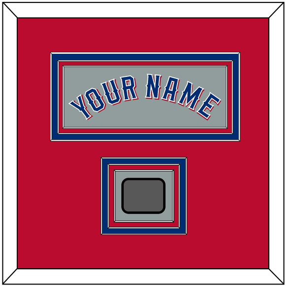 Texas Name & World Series Jersey Patch - Road Gray (2020-2023) - Triple Mat 3