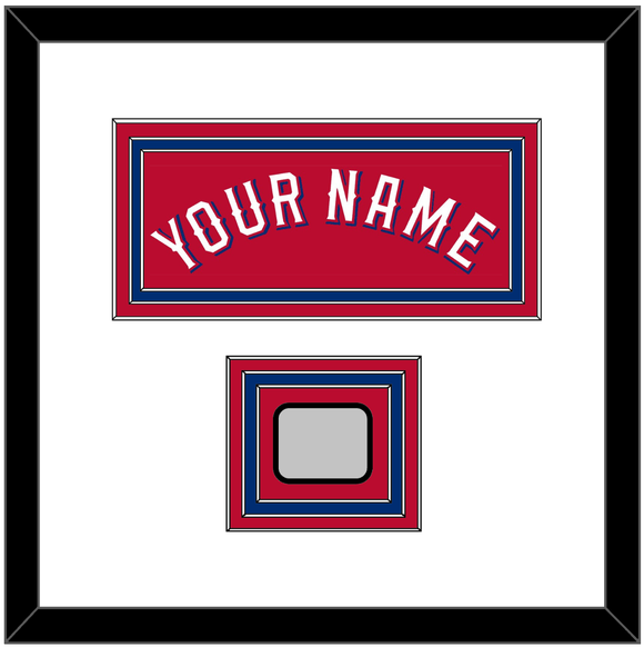 Texas Name & World Series Jersey Patch - Alternate Red - Triple Mat 1