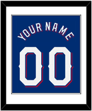 Texas Name & Number - Alternate Blue - Single Mat 1