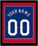 Texas Name & Number - Alternate Blue - Single Mat 2