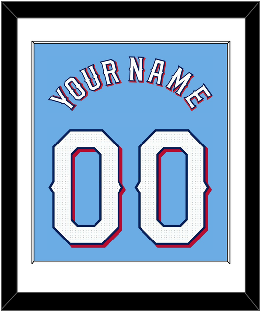 Texas Name & Number - Alternate Powder Blue - Essential Tier 1