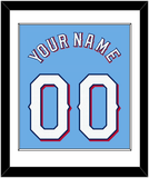 Texas Name & Number - Alternate Powder Blue - Single Mat 1