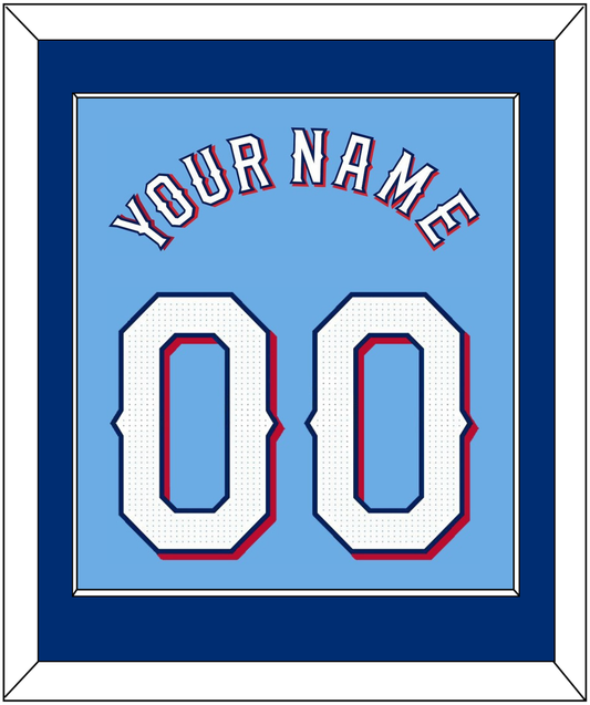 Texas Name & Number - Alternate Powder Blue - Essential Tier 2