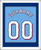 Texas Name & Number - Alternate Powder Blue - Single Mat 2