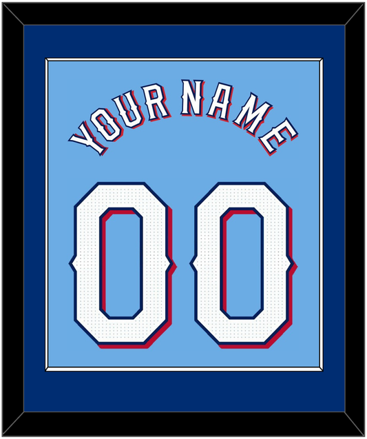 Texas Name & Number - Alternate Powder Blue - Essential Tier 2