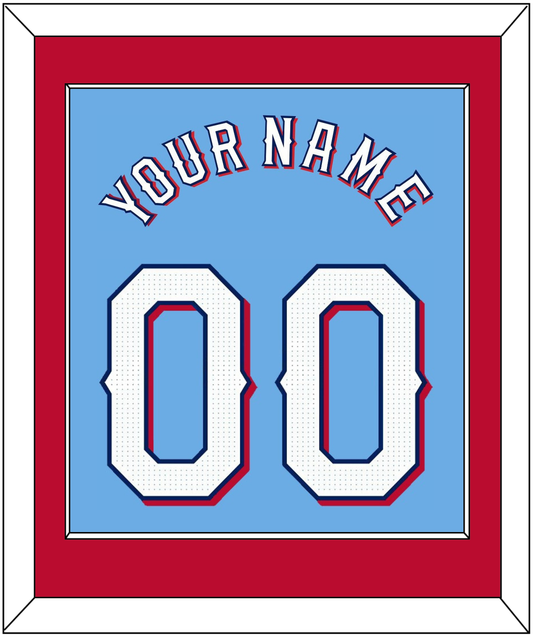 Texas Name & Number - Alternate Powder Blue - Essential Tier 3