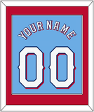 Texas Name & Number - Alternate Powder Blue - Single Mat 3