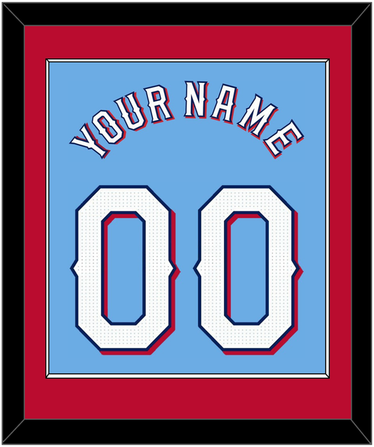 Texas Name & Number - Alternate Powder Blue - Essential Tier 3