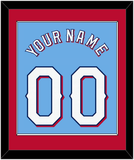 Texas Name & Number - Alternate Powder Blue - Single Mat 3