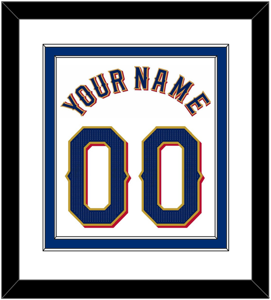 Texas Name & Number - Home White - Signature Tier 1